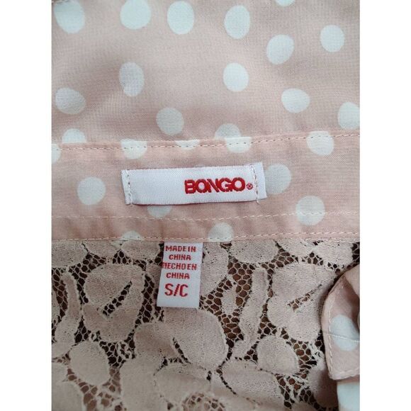 Bongo Polka Dot Button Down Blouse - Picture 5 of 6